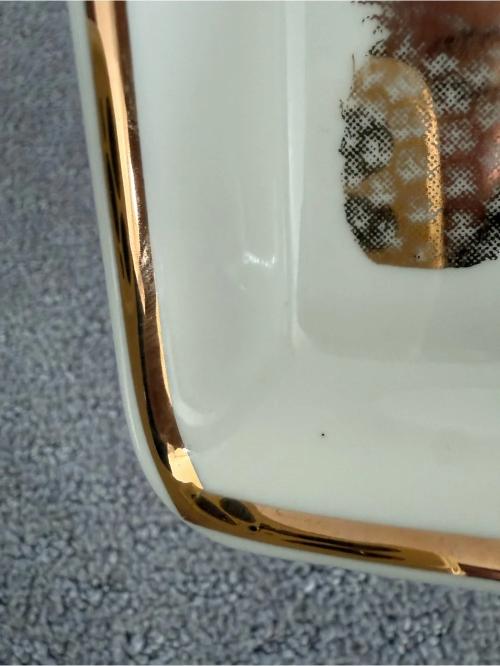 J.Crew Pineapple Ceramic Vanity Trinket Jewelry Tray
